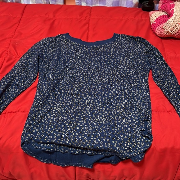 Navy-blue with golden stars pjs - Picture 3 of 5